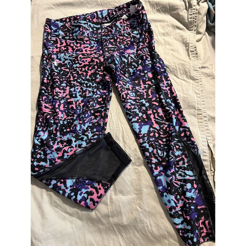 Under‎ Armour YXL Girls White/Pink/Black/Blue Graphic Print Leggings